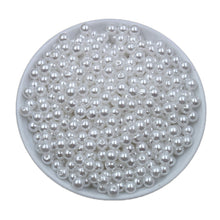 Load image into Gallery viewer, 100 Pcs 6mm DIY Acrylic Round Simulated Pearl Spacer Loose Beads for Necklace Bracelet Earrings Jewelry Making
