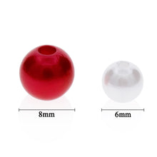 Load image into Gallery viewer, 100 Pcs 6mm DIY Acrylic Round Simulated Pearl Spacer Loose Beads for Necklace Bracelet Earrings Jewelry Making
