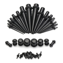 Load image into Gallery viewer, Ear Gauges Stretching Tunnels &amp; Tapers Starter Set - 36pc Gauges Kit 14G-00G
