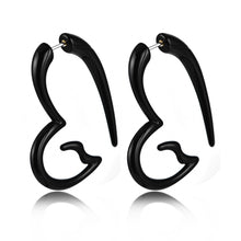 Load image into Gallery viewer, 1 Pair Black Acrylic Spiral Gauge Ear Plug Fake Stretcher Flesh Earrings Piercing Jewelry
