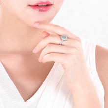 Load image into Gallery viewer, Big Shinning Diamond Zircon Crystal Ring Natural Gemstone White Sapphire Birthstone Bride Engagement Wedding Ring
