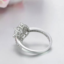 Load image into Gallery viewer, Big Shinning Diamond Zircon Crystal Ring Natural Gemstone White Sapphire Birthstone Bride Engagement Wedding Ring
