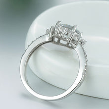 Load image into Gallery viewer, Big Shinning Diamond Zircon Crystal Ring Natural Gemstone White Sapphire Birthstone Bride Engagement Wedding Ring
