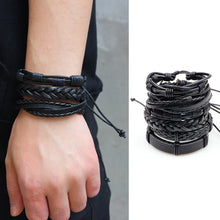Load image into Gallery viewer, 6 Pcs/Set Men's Women's Vintage Leather Bracelets Weaved Wristband Wrap Bangle Fashion Jewelry Gift
