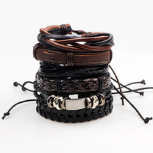 Load image into Gallery viewer, 6 Pcs/Set Men's Women's Vintage PU Leather Bracelets Weaved Wristband Wrap Bangle Fashion Jewelry Gift
