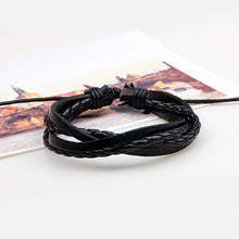 Load image into Gallery viewer, 6 Pcs/Set Men's Women's Vintage PU Leather Bracelets Weaved Wristband Wrap Bangle Fashion Jewelry Gift
