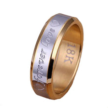 Load image into Gallery viewer, Chic Couple Ring Men/Women Forever Love 18K Gold Silver Steel Wedding Engagement Band Rings Jewelry Gift
