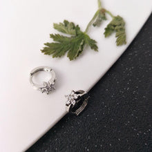 Load image into Gallery viewer, Fashion Women Girl Silver Plated Snowflake Crystal Zircon Ear Hoop Earrings Jewelry Gift
