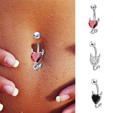 Load image into Gallery viewer, Navel Belly Rhinestone Button Bar Heart Star Zircon Crystal Devil Fashion Body Piercing Jewelry
