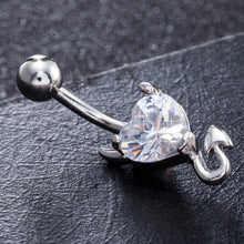 Load image into Gallery viewer, Navel Belly Rhinestone Button Bar Heart Star Zircon Crystal Devil Fashion Body Piercing Jewelry
