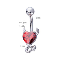 Load image into Gallery viewer, Navel Belly Rhinestone Button Bar Heart Star Zircon Crystal Devil Fashion Body Piercing Jewelry
