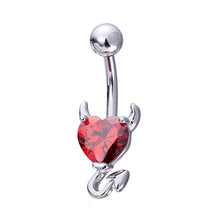 Load image into Gallery viewer, Navel Belly Rhinestone Button Bar Heart Star Zircon Crystal Devil Fashion Body Piercing Jewelry
