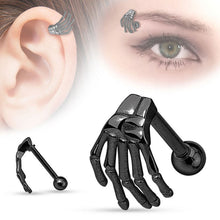 Load image into Gallery viewer, 1 PC Punk Stainless Steel Skeleton Hand Barbell Ear Cartilage Helix Ear Stud Bar Earring Piercing Jewelry
