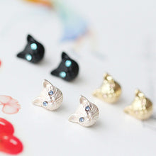 Load image into Gallery viewer, Lovely Cat Ear Studs Fashion Design Earrings 3 Colors Cat Ear Studs Pair

