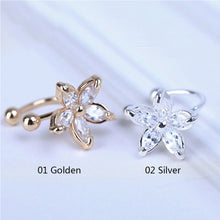 Load image into Gallery viewer, 1 PC Crystal Flower U Shape Earrings For Women
