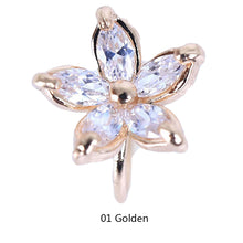 Load image into Gallery viewer, 1 PC Crystal Flower U Shape Earrings For Women
