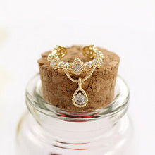 Load image into Gallery viewer, Cute Without Pierced Earrings Teardrop-Shaped Rhinestone Ear Bone Clip Earring Jewelry
