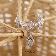 Load image into Gallery viewer, Cute Without Pierced Earrings Teardrop-Shaped Rhinestone Ear Bone Clip Earring Jewelry
