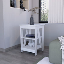 Load image into Gallery viewer, Clio Auxiliary Table, with two shelves
