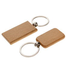 Load image into Gallery viewer, 8PCS Natural Wooden Key Ring Anti Lost Keychain Wood Jewelry Accessories Gifts
