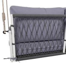 Load image into Gallery viewer, TREXM 1-Piece Woven Rope Outdoor Swing Sofa with Soft Cushions Seating 2 for Patio, Courtyard and Balcony (Light Grey)
