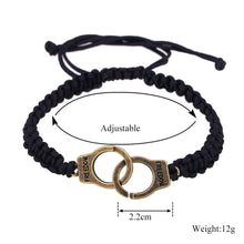 Load image into Gallery viewer, Personality Couple Handcuffs Bracelet Handmade Simple Weaving Adjustable Bracelet Fashion Valentine's Day Gift For Men Women Lovers
