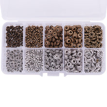 Load image into Gallery viewer, Antique Tibetan Silver Bronze Spacer Beads Box Kit 500pcs Jewelry Findings Accessories for Bracelet Necklace Jewelry Making
