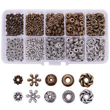 Load image into Gallery viewer, Antique Tibetan Silver Bronze Spacer Beads Box Kit 500pcs Jewelry Findings Accessories for Bracelet Necklace Jewelry Making
