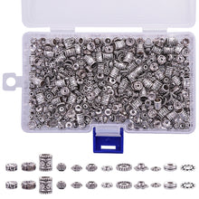 Load image into Gallery viewer, Antique Tibetan Silver Spacer Beads 600pcs 12 Style Charm Bead Spacers for Jewelry Making Bracelets Necklace
