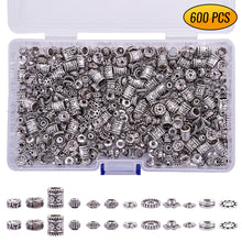 Load image into Gallery viewer, Antique Tibetan Silver Spacer Beads 600pcs 12 Style Charm Bead Spacers for Jewelry Making Bracelets Necklace
