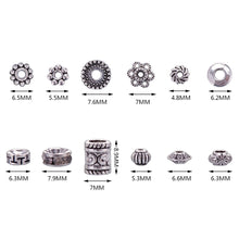 Load image into Gallery viewer, Antique Tibetan Silver Spacer Beads 600pcs 12 Style Charm Bead Spacers for Jewelry Making Bracelets Necklace

