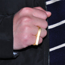 Load image into Gallery viewer, Two Fingers Double Ring Stainless Steel Men's Hip Hop Style Ring 7,8,9,10,11,12,13
