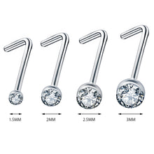 Load image into Gallery viewer, 120PCS Crystal Rhinestone Nose Ring Bone Stud Surgical Steel Body Piercing Jewelry Multi-Color
