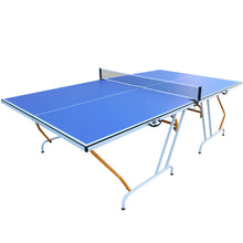 Load image into Gallery viewer, 9ft Mid-Size Table Tennis Table Foldable &amp; Portable Ping Pong Table Set for Indoor Games with Net, 2 Table Tennis Paddles and 3 Balls
