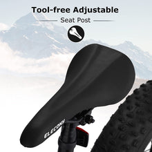 Load image into Gallery viewer, S24109 Elecony 24 Inch Fat Tire Bike Adult/Youth Full Shimano 7 Speeds Mountain Bike, Dual Disc Brake, High-Carbon Steel Frame, Front Suspension, Mountain Trail Bike, Urban Commuter City Bicycle

