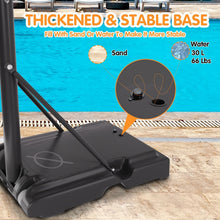 Load image into Gallery viewer, Basketball Hoop Basketball System 4.76-10ft Height Adjustable with 4 Basketball, Net Pocket, Inflator Set
