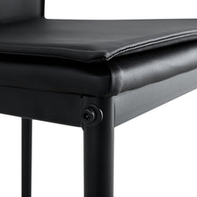 Load image into Gallery viewer, Black Leather Barstool Dining Counter Height Chair Set of 2
