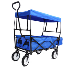 Load image into Gallery viewer, Garden Shopping Beach Cart folding wagon (Blue)
