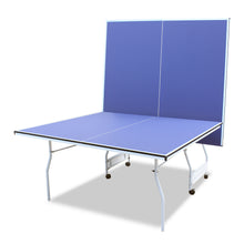 Load image into Gallery viewer, 9ft Mid-Size Table Tennis Table Foldable &amp; Portable Ping Pong Table Set for Indoor Games with Net, 2 Table Tennis Paddles and 3 Balls
