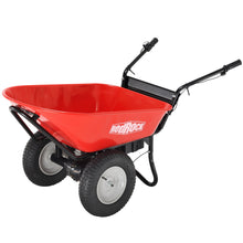 Load image into Gallery viewer, RedRock Wheelbarrow Utility Cart Electric Powered 24V DC 180W AGM Battery 330lbs (150kgs) Max Capacity Barrel Dump Material Debris Hauler
