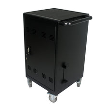 Load image into Gallery viewer, Mobile Charging Cart and Cabinet for Tablets Laptops 30-Device With Combination Lock--Black
