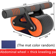Load image into Gallery viewer, Double Wheel Abdominal Exerciser Women Men Automatic Rebound Ab Wheel Roller Waist Trainer Gym Sports Home Exercise Devices
