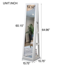Load image into Gallery viewer, Full Length Mirror 360° Swivel Jewelry Cabinet
