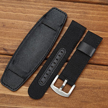 Load image into Gallery viewer, Nylon Watch Band PU Leather Strap 18mm 20mm 22mm 24mm Watch Straps
