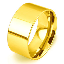 Load image into Gallery viewer, 10mm Silver/Gold/Rose Gold Band Stainless Steel Women Men's Engagement Wedding Ring
