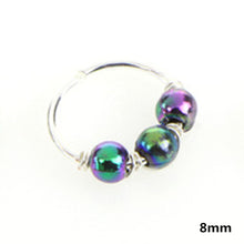 Load image into Gallery viewer, Fashion Coloured Pearl Silver Nose Ring Body Jewelry Piercing For Women
