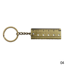 Load image into Gallery viewer, Mental Movable Vernier Caliper Ruler Model Keychain Mini Vernier Caliper Key Ring Car Turbo Key Chain Gauge Tool
