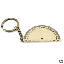 Load image into Gallery viewer, Mental Movable Vernier Caliper Ruler Model Keychain Mini Vernier Caliper Key Ring Car Turbo Key Chain Gauge Tool
