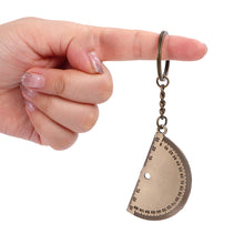 Load image into Gallery viewer, Mental Movable Vernier Caliper Ruler Model Keychain Mini Vernier Caliper Key Ring Car Turbo Key Chain Gauge Tool
