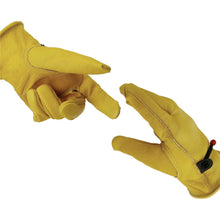 Load image into Gallery viewer, Cowhide Leather Work Safe Gloves for Garden Motorcycle Driving Welding Protection Workshops Non-slip Wear-resisting Fit Porter
